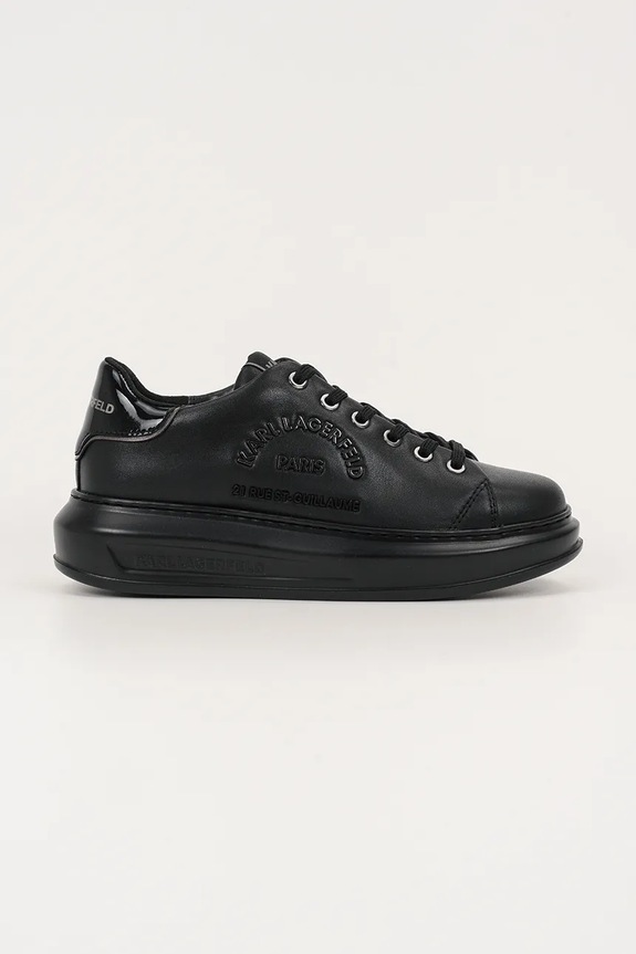 Karl Lagerfeld sneakers in pelle KAPRI flat nero KL62539K.00X