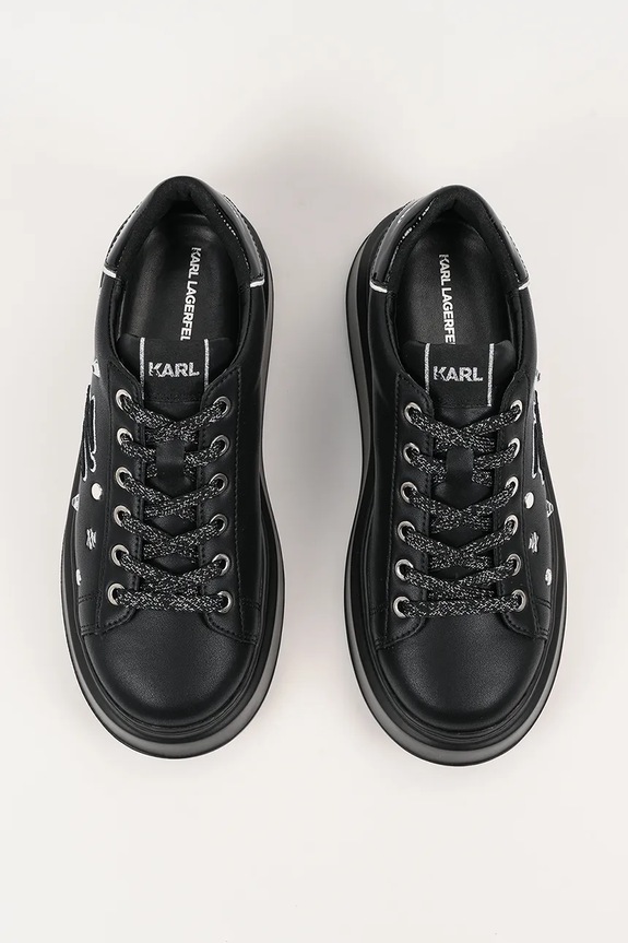 Usnjene superge Karl Lagerfeld ANAKAPRI črna KL63528.00S