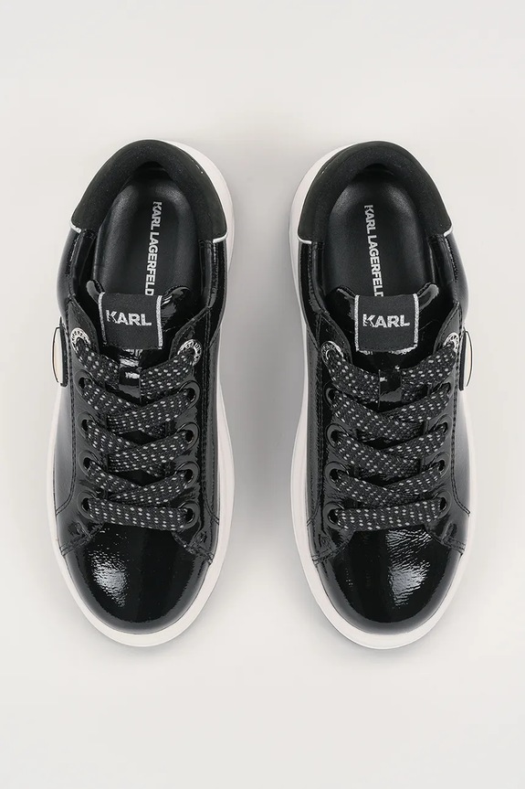 Δερμάτινα sneakers Karl Lagerfeld KAPRI LUG μαύρο KL67531.100