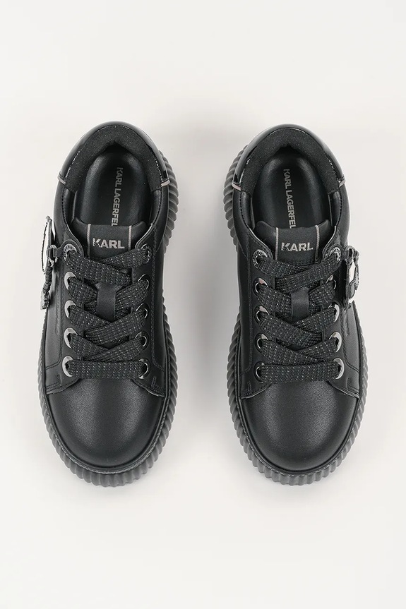 Usnjene superge Karl Lagerfeld KREEPER LO črna KL42376T.00X