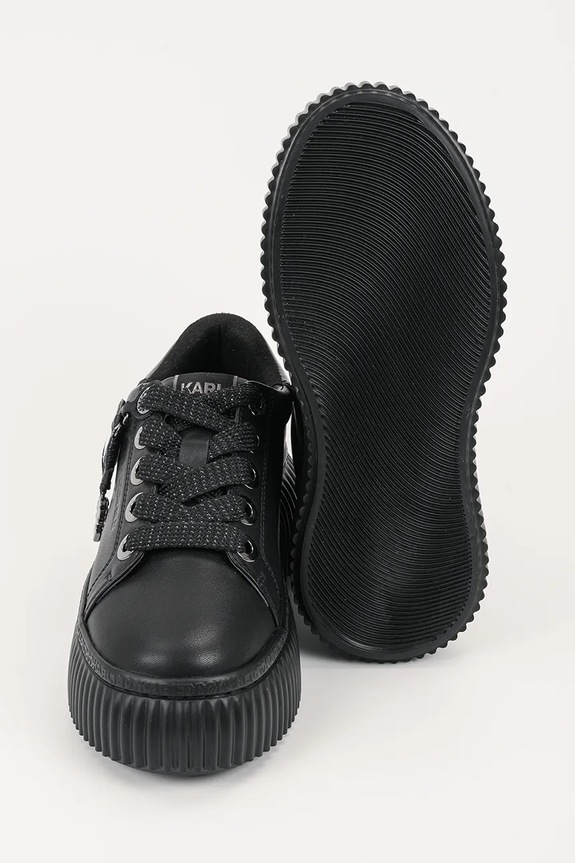 Usnjene superge Karl Lagerfeld KREEPER LO KL42376T.00X črna