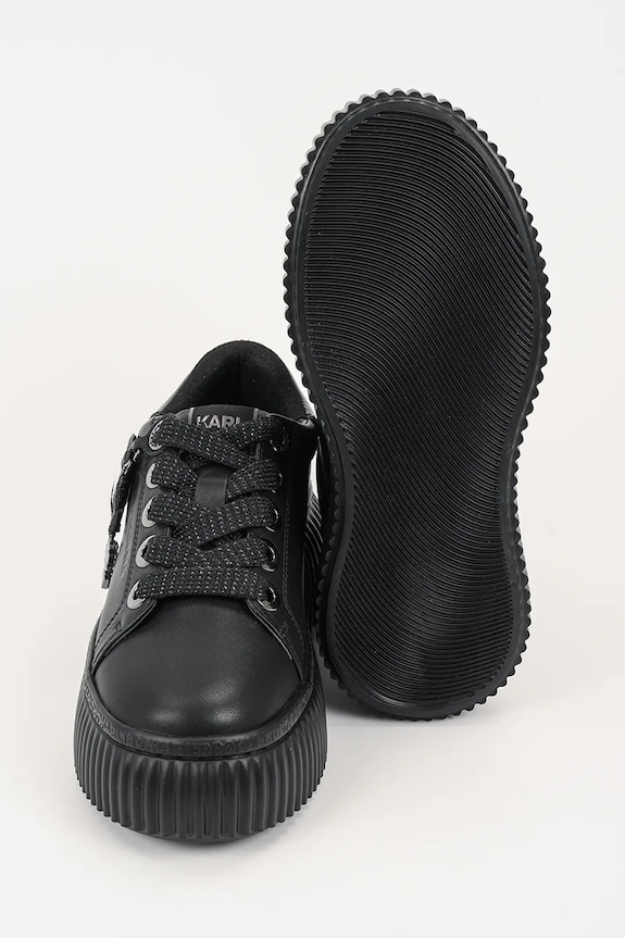 Usnjene superge Karl Lagerfeld KREEPER LO KL42376T.00X črna