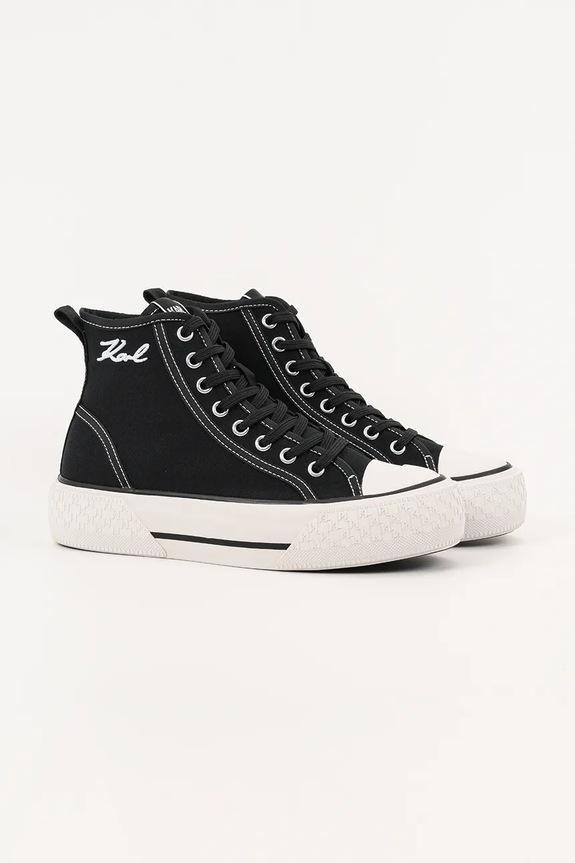 Πάνινα παπούτσια Karl Lagerfeld KAMPUS MAX III KL60655.900 μαύρο AW25