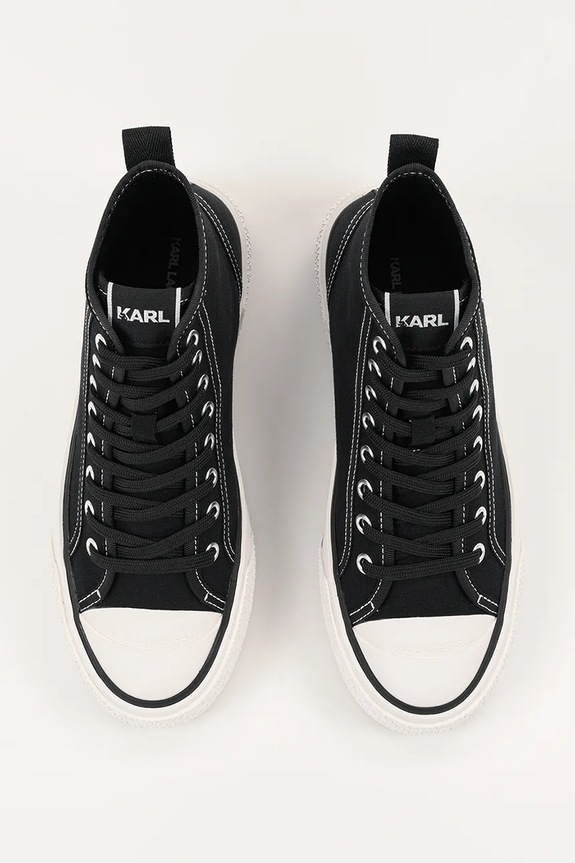 Πάνινα παπούτσια Karl Lagerfeld KAMPUS MAX III μαύρο KL60655.900