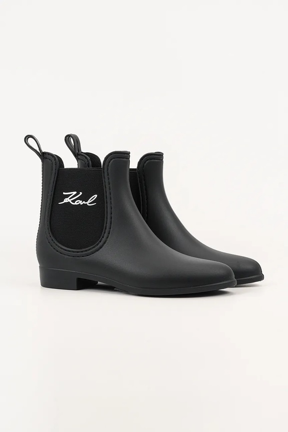 Gumene čizme Karl Lagerfeld KALOSH II KL94775.V0S crna AW25