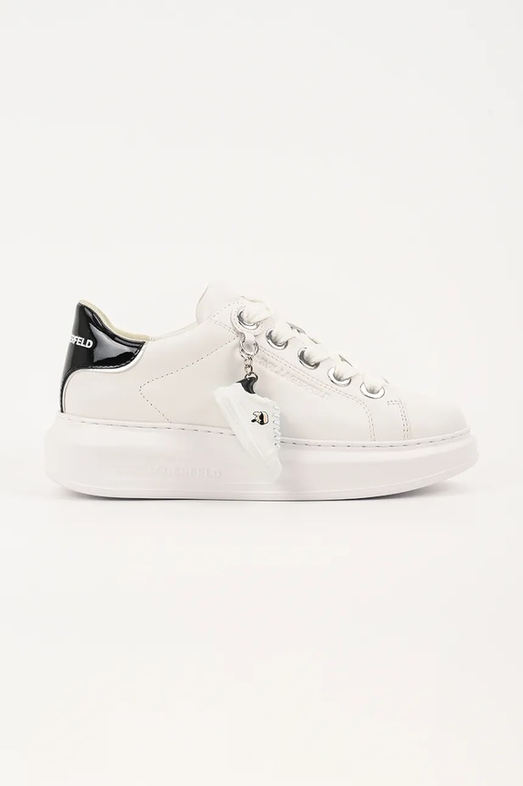 Karl Lagerfeld sneakersy skórzane KAPRI platforma biały KL62519.011