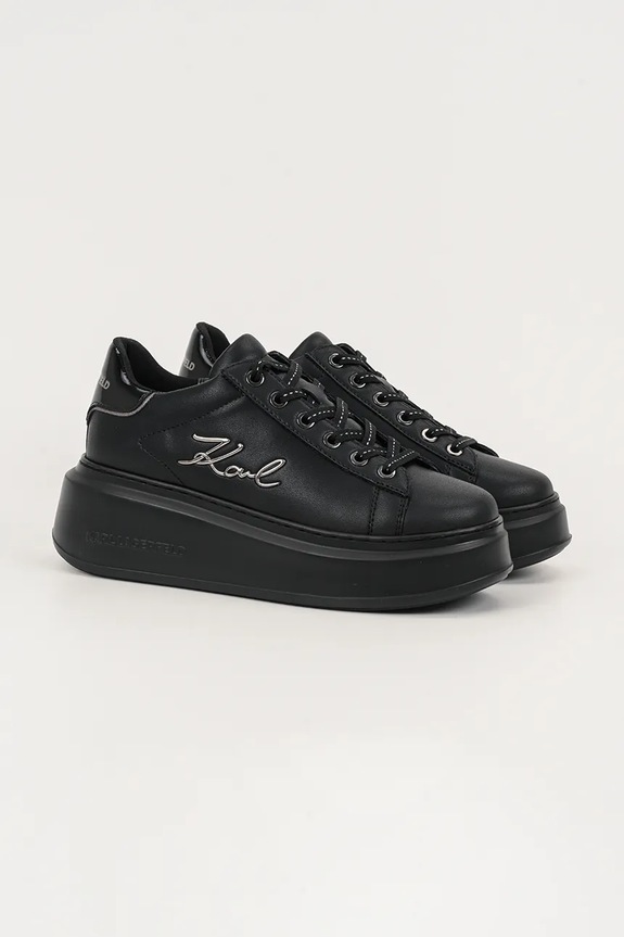 Usnjene superge Karl Lagerfeld ANAKAPRI KL63513.000 črna AW25