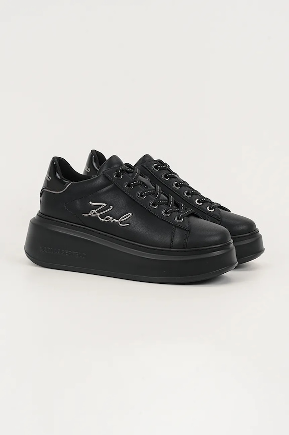 Usnjene superge Karl Lagerfeld ANAKAPRI KL63513.000 črna AW25