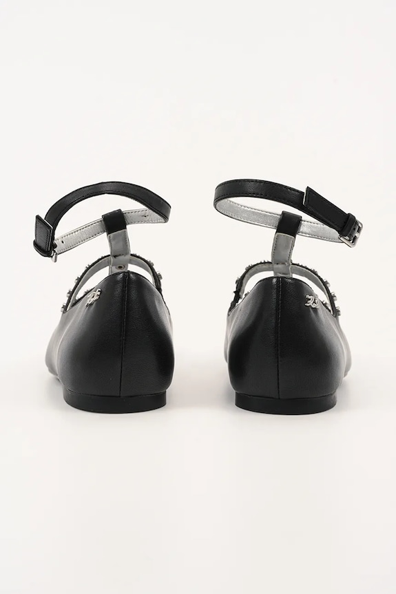 Obuwie Karl Lagerfeld baleriny skórzane KONNIE KL40189.000 czarny