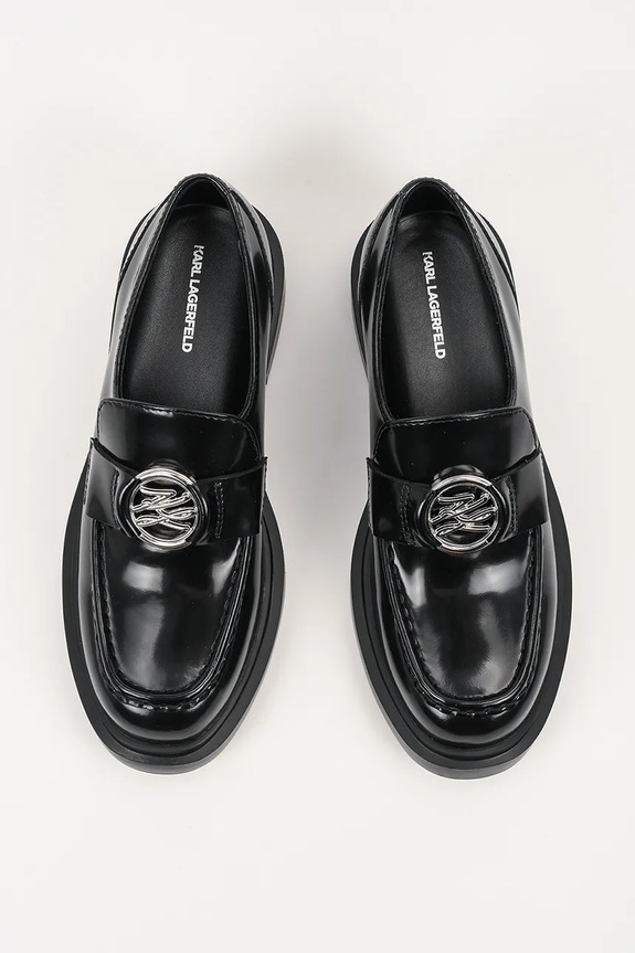Karl Lagerfeld mocasini de piele MACIE negru KL41217.000