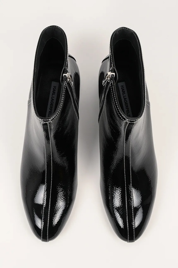 Karl Lagerfeld botine de piele BONNIE negru KL30351.100