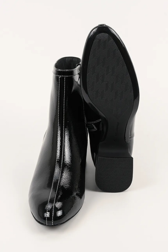 Karl Lagerfeld botine de piele BONNIE KL30351.100 negru
