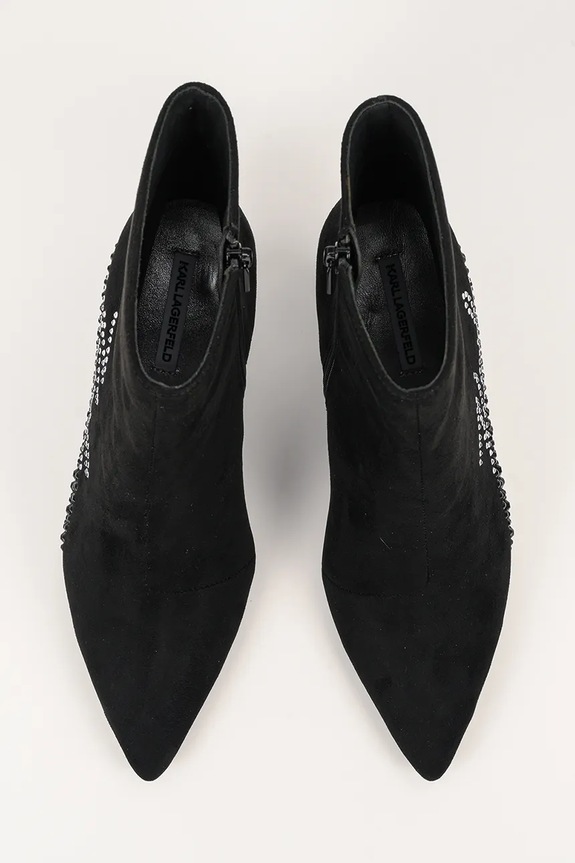 Karl Lagerfeld botki zamszowe SIENNA czarny KL32743A.50S