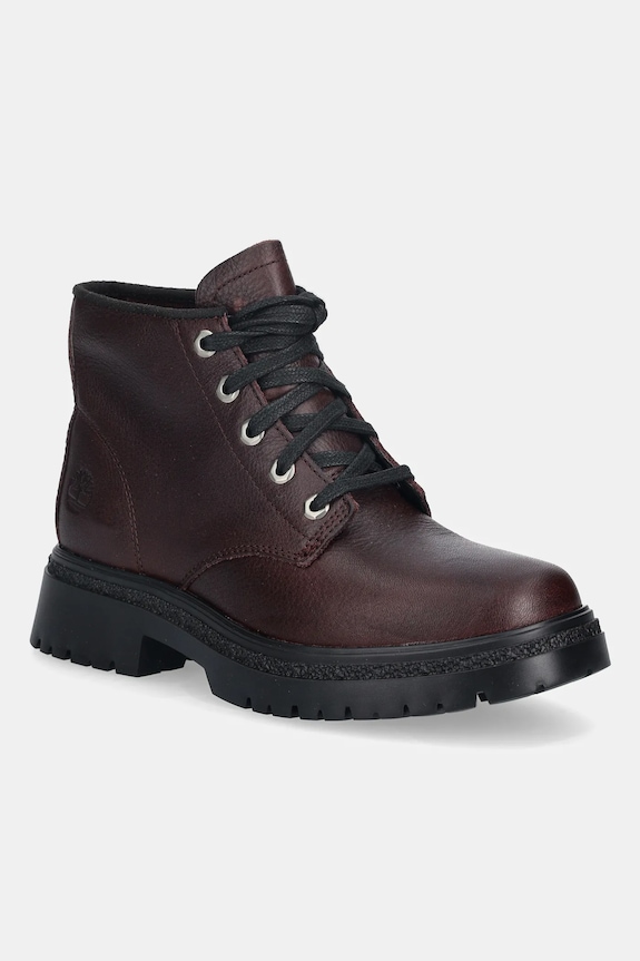 Kožené workery Timberland Cambria Valley Mid usňová koža burgundské TB0A42B8EIW1