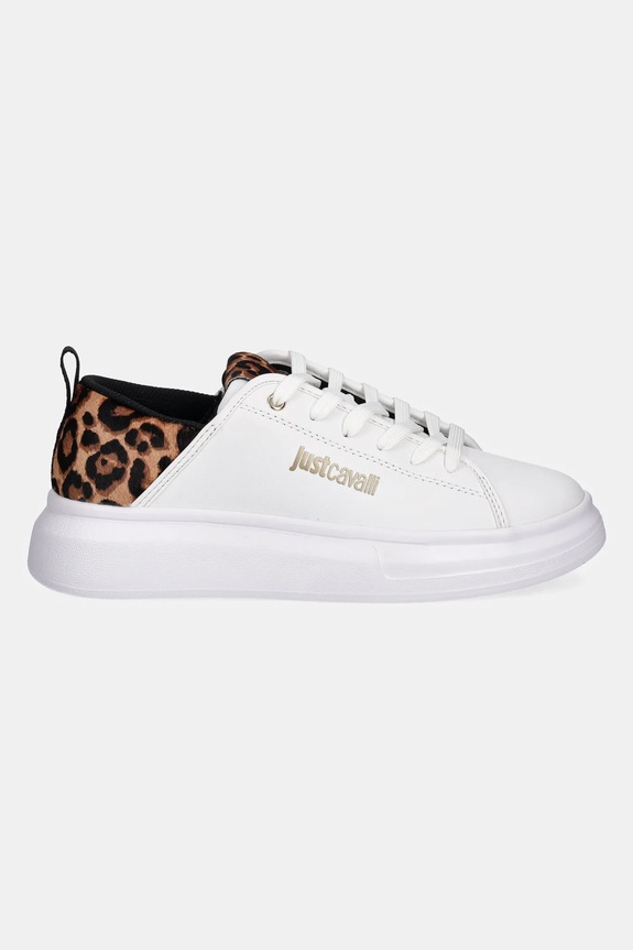 Kožené tenisky Just Cavalli 79RA3SB7ZPB58003 biela AW25