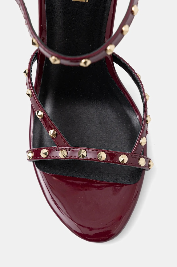 Sandále Just Cavalli burgundské 79RA3S20ZSD52343