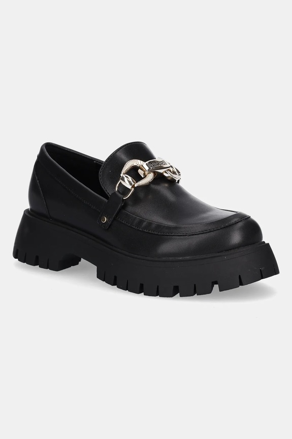 Mokasíny Just Cavalli platforma čierna 79RA3S81ZS984899