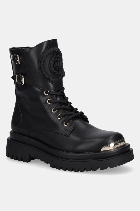 Členkové topánky Just Cavalli plochý čierna 79RA3S92ZSD48899