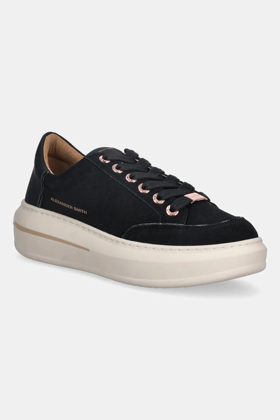Кроссовки Alexander Smith Lancaster имитация натуральной кожи чёрный ASBCLSW1753BLK