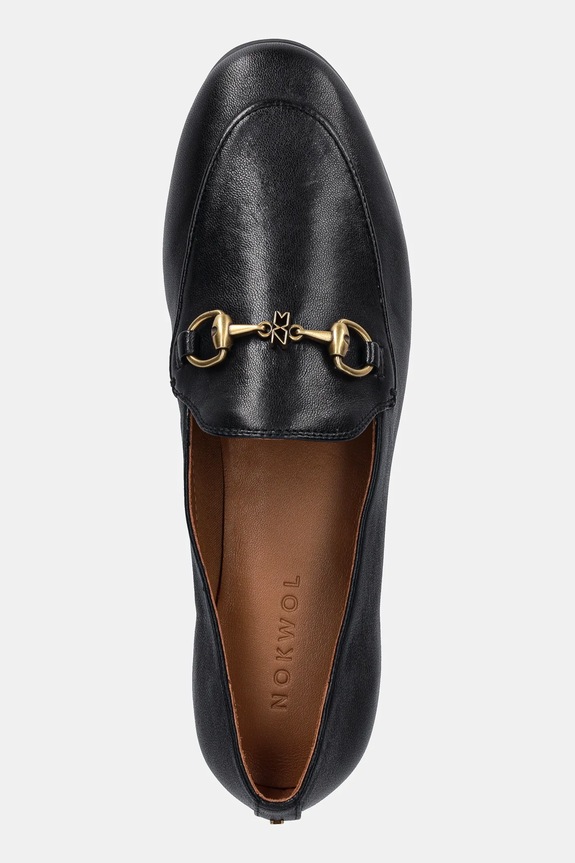 Kožne mokasinke Nokwol Gate crna Gale.Black.Leather