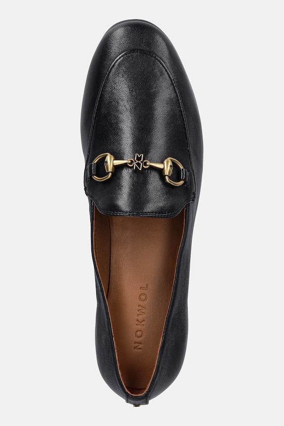 Kožne mokasinke Nokwol Gate crna Gale.Black.Leather