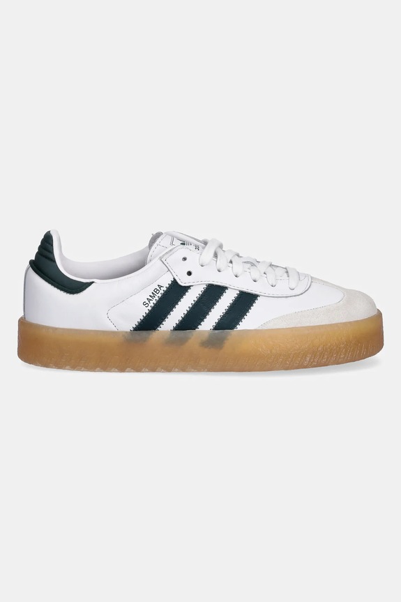 Usnjene superge adidas Originals Sambae JQ0983 bela AW25