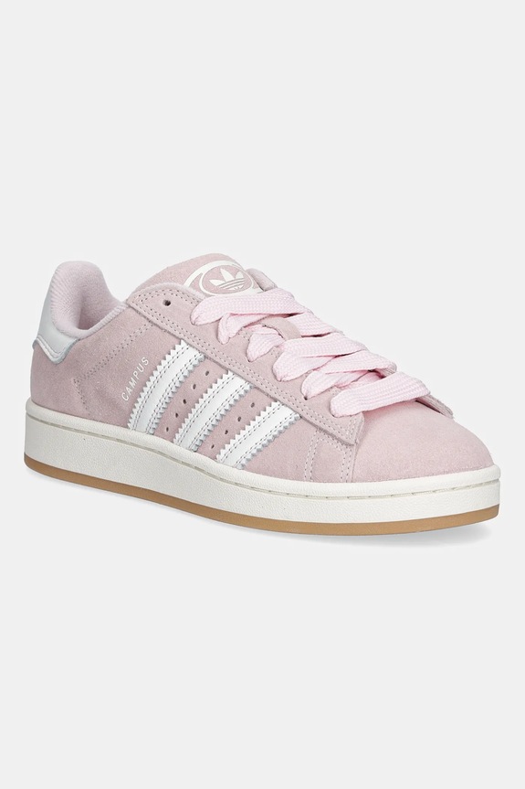 Semišové tenisky adidas Originals Campus 00S přírodní kůže růžová JQ5751