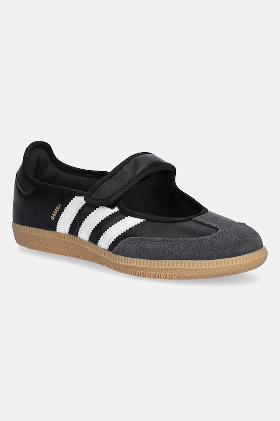 adidas Originals baleriny skórzane Samba Jane skóra zamszowa czarny JQ6445