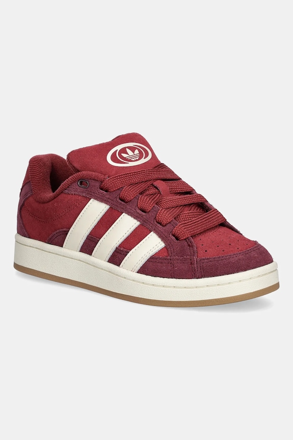 Велурени маратонки adidas Originals Campus 00S Beta гладка кожа бордо JQ8368