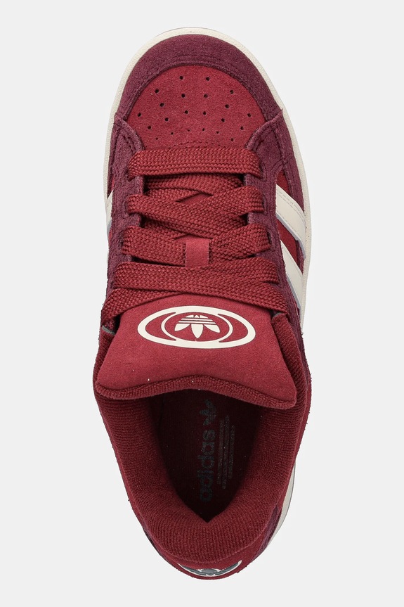 Велурени маратонки adidas Originals Campus 00S Beta бордо JQ8368
