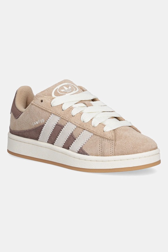 Tenisice od brušene kože adidas Originals Campus 00S Twist ravni bež JR5752