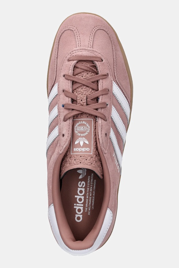 Semišové tenisky adidas Originals Gazelle Indoor růžová JS1397