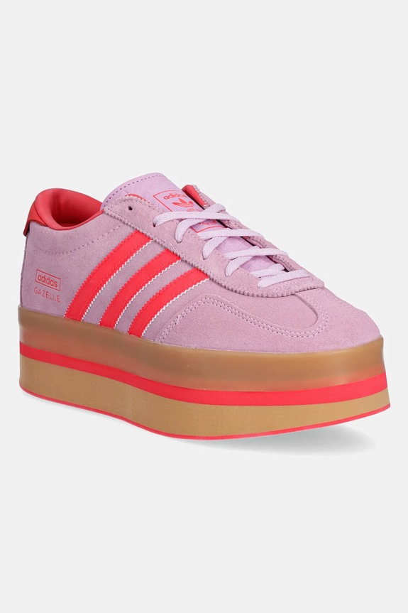 Tenisice adidas Originals Gazelle Stack brušena koža ljubičasta JS3925