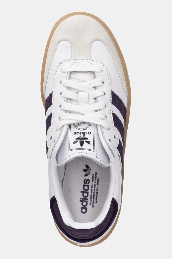 Usnjene superge adidas Originals Sambae bela JS3941