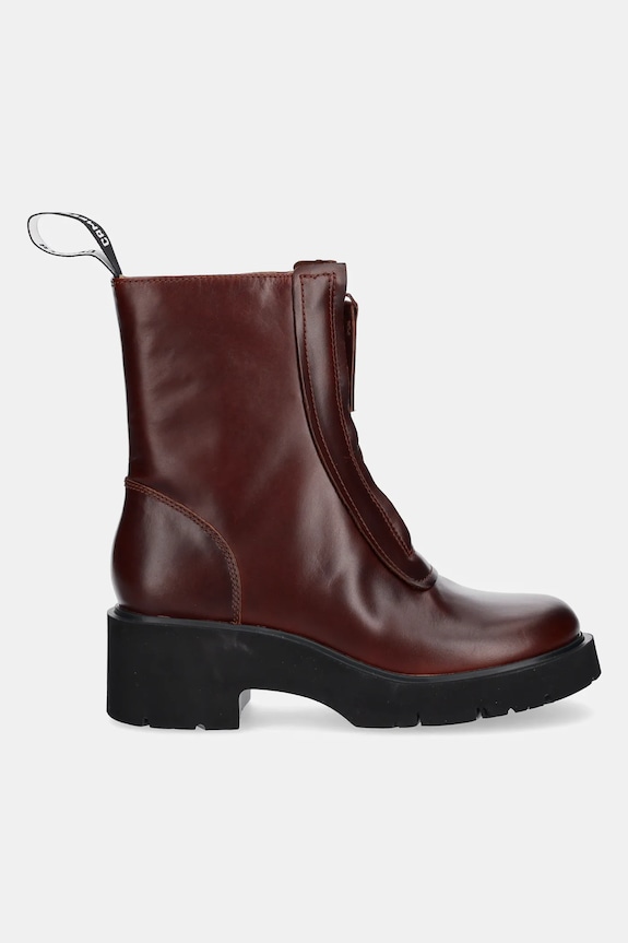 Kožené členkové topánky Camper Milah K400776.007 hnedá AW25