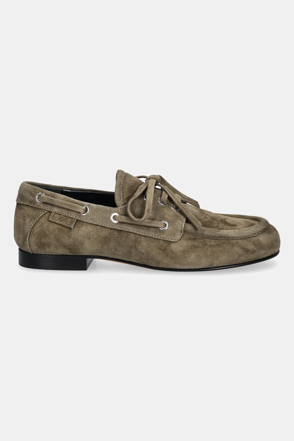 Mokasinke od brušene kože Proenza Schouler Deck SH253057.G005FC.302 zelena AW25