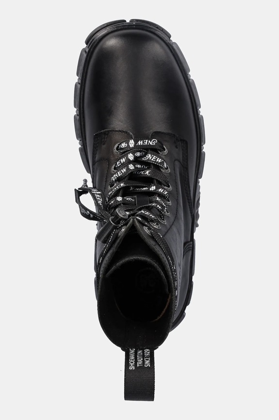 New Rock bőr bakancs CRUST NEGRO + TOWER CASCO fekete M.WALL084NP.C8