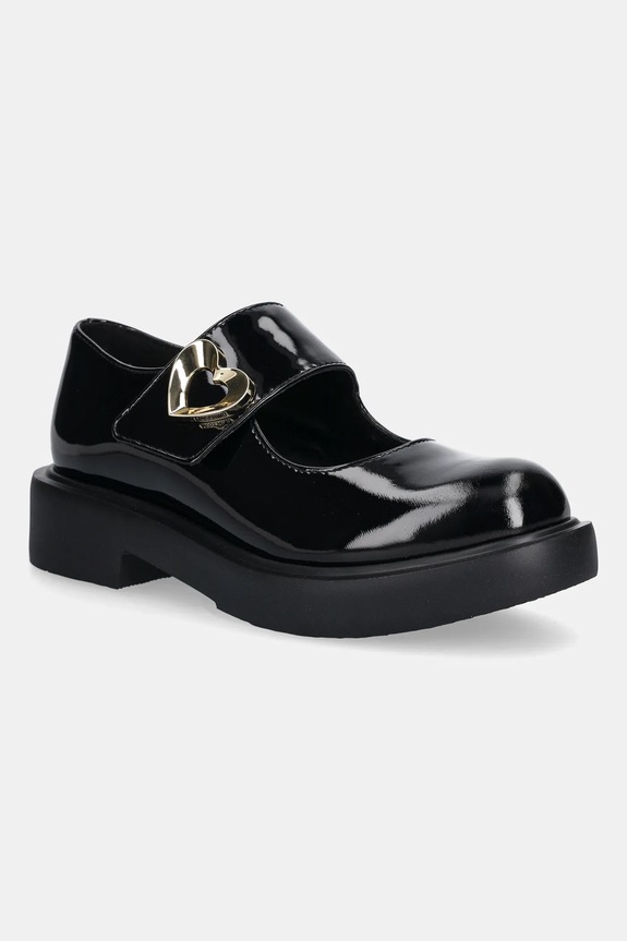 Love Moschino buty skórzane skóra lakierowana czarny JA10114G1NIH0000