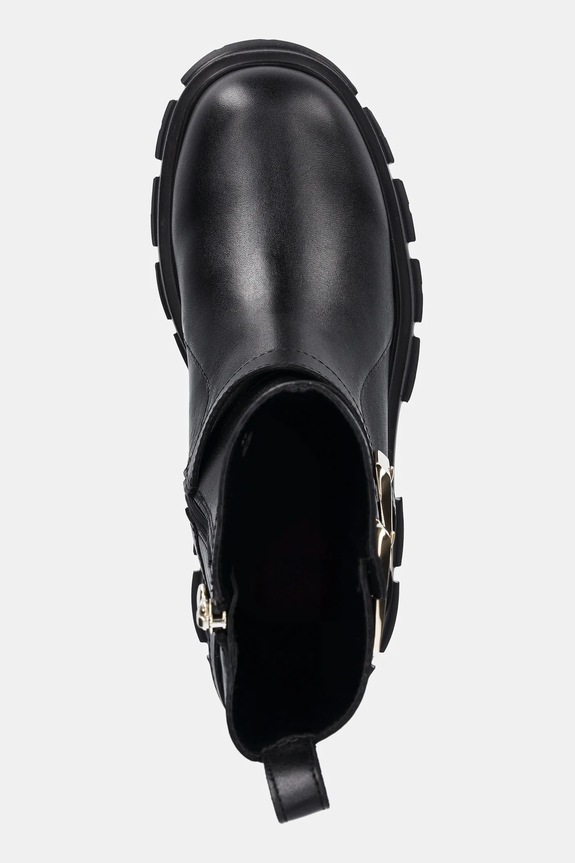 Love Moschino botki skórzane czarny JA24095G1NIA0000
