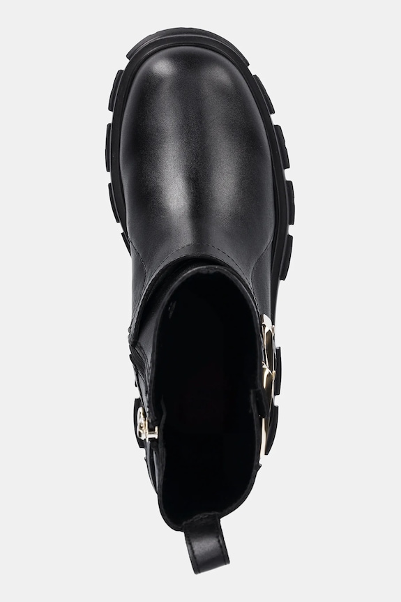 Love Moschino botki skórzane czarny JA24095G1NIA0000