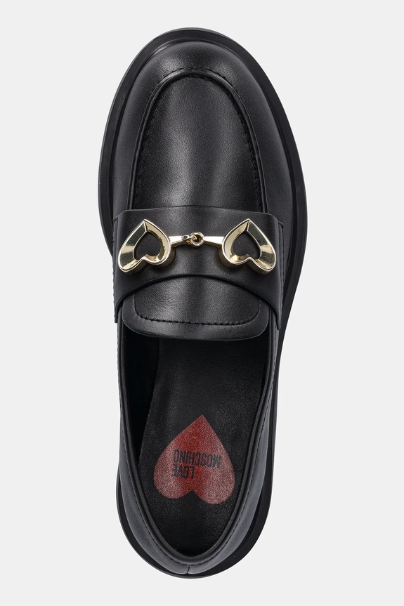 Kožne mokasinke Love Moschino crna JA10094G1NIA0000