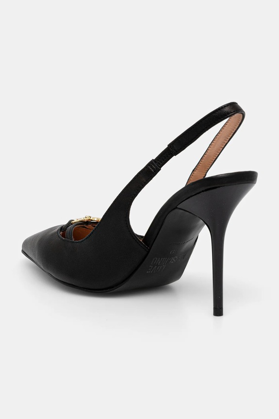 Obuwie Love Moschino szpilki skórzane JA10309G1NIA0000 czarny
