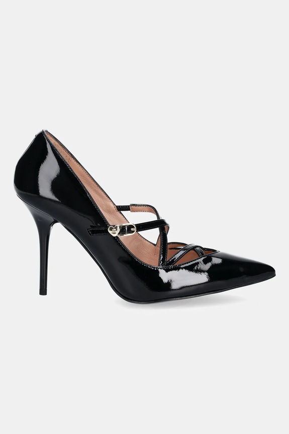 Love Moschino szpilki skórzane JA10319G1NIH0000 czarny AW25