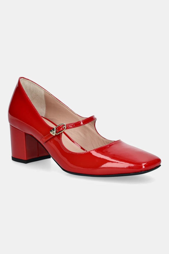 Love Moschino czółenka skórzane 5-8 cm czerwony JA10385G1NIH0500