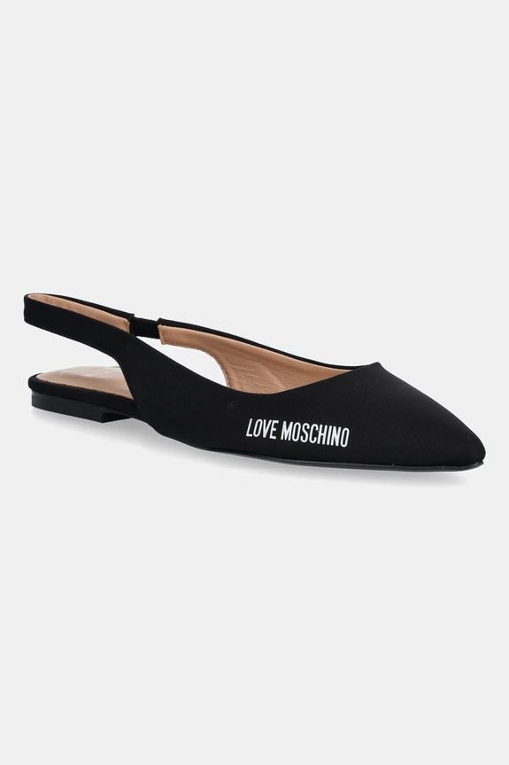Love Moschino baleriny odkryta pięta czarny JA11021G1NIM0000
