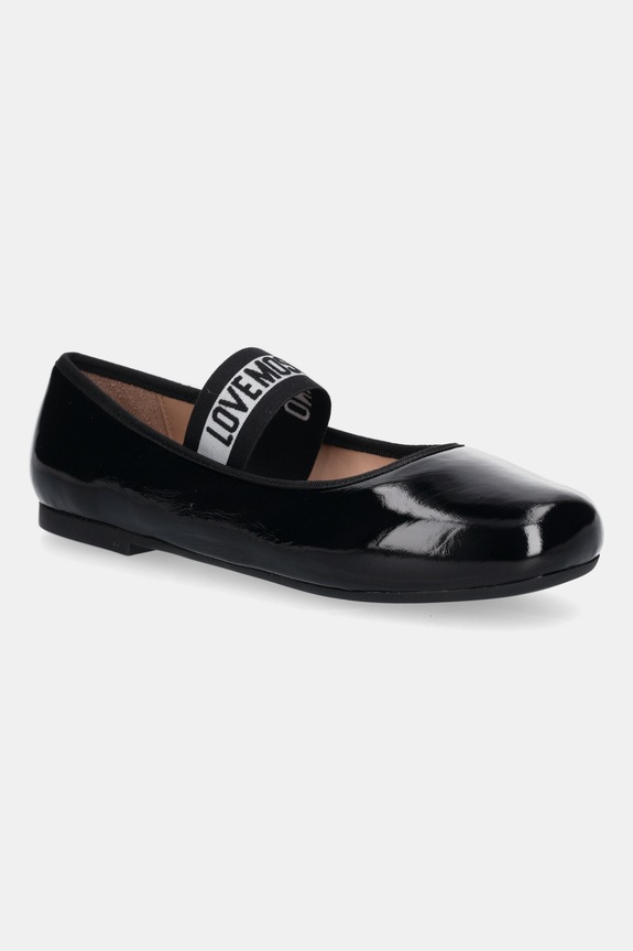 Love Moschino bőr balerina cipő fekete JA11071G1NII0000