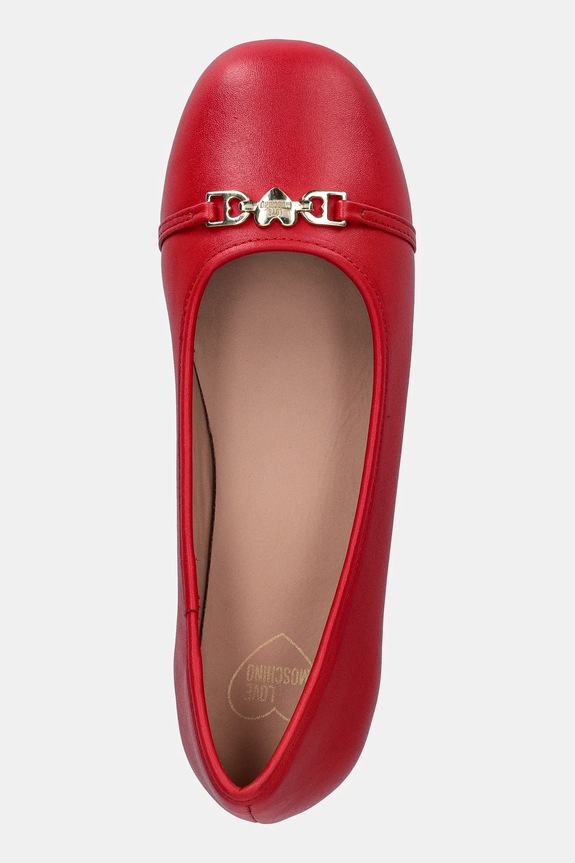 Δερμάτινες μπαλαρίνες Love Moschino κόκκινο JA11081G1NIE0500