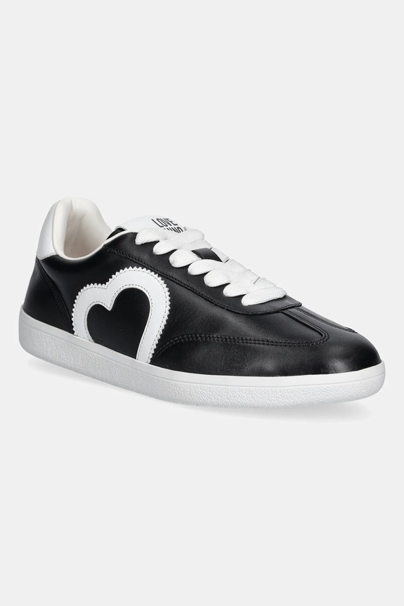 Kožené tenisky Love Moschino plochá černá JA15112G1NIA100A