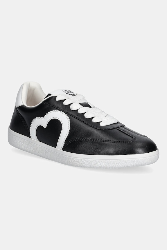 Kožené tenisky Love Moschino plochá černá JA15112G1NIA100A