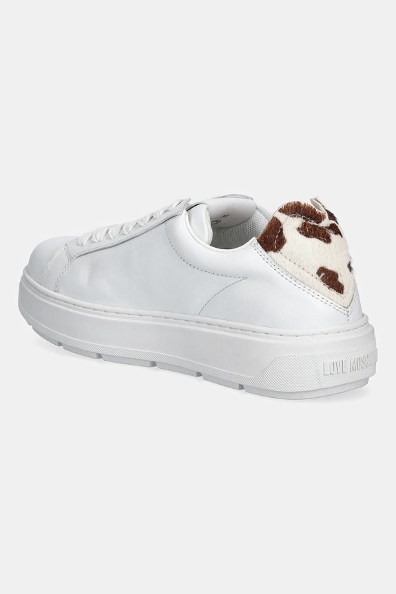 Scarpe Love Moschino sneakers in pelle JA15174G1NIA810A bianco